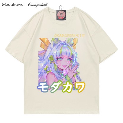 MODAKAWA × orangesekaii kitsunya プリントTシャツ - Beige - 5XL - image 2