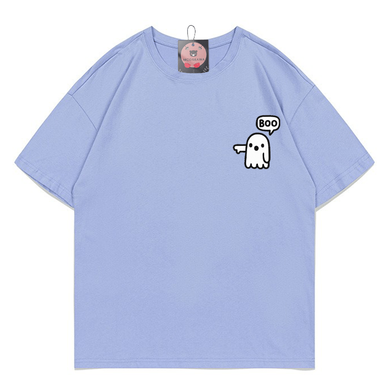 ゴーストプリントTシャツ - Lavender Blue - 5XL - image 8