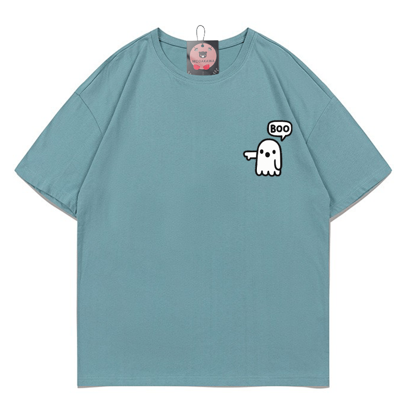 ゴーストプリントTシャツ - Teal - 5XL - image 6
