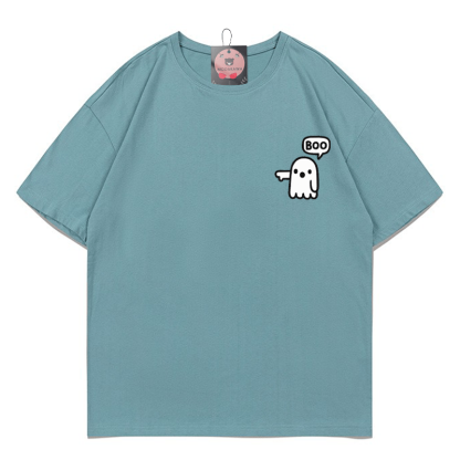 ゴーストプリントTシャツ - Teal - 5XL - image 6