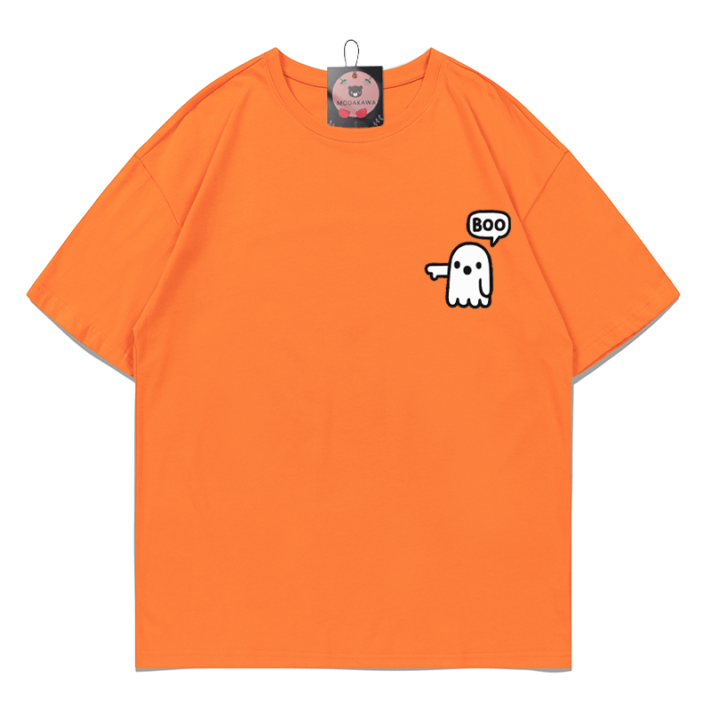ゴーストプリントTシャツ - Orange - 5XL - image 3