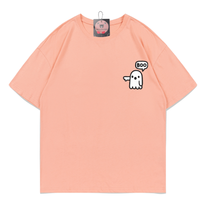 ゴーストプリントTシャツ - Peach - 5XL - image 4