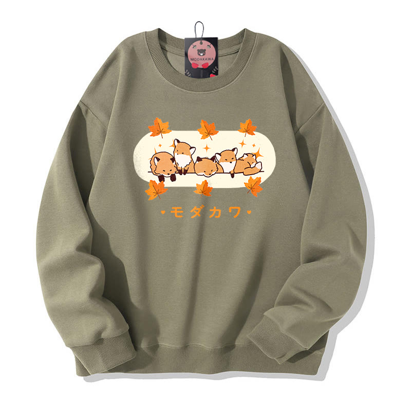 フォックスプリント MODAKAWA ラウンドカラー スウェットシャツ - Green - 5XL - image 1