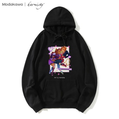 MODAKAWA X karmisty キティガールプリント ルーズパーカー - Black - 5XL - image 2