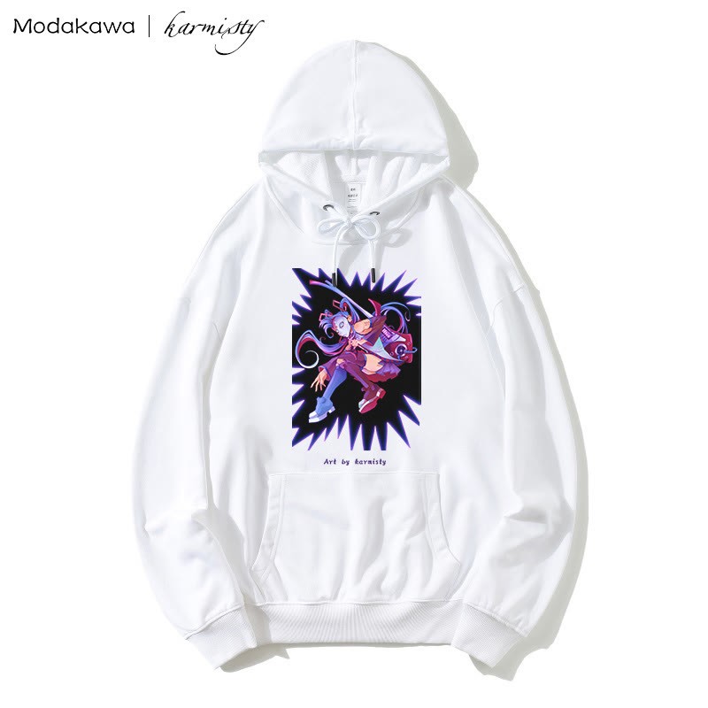 MODAKAWA X karmisty マスクガールプリント ルーズパーカー - White - 5XL - image 1