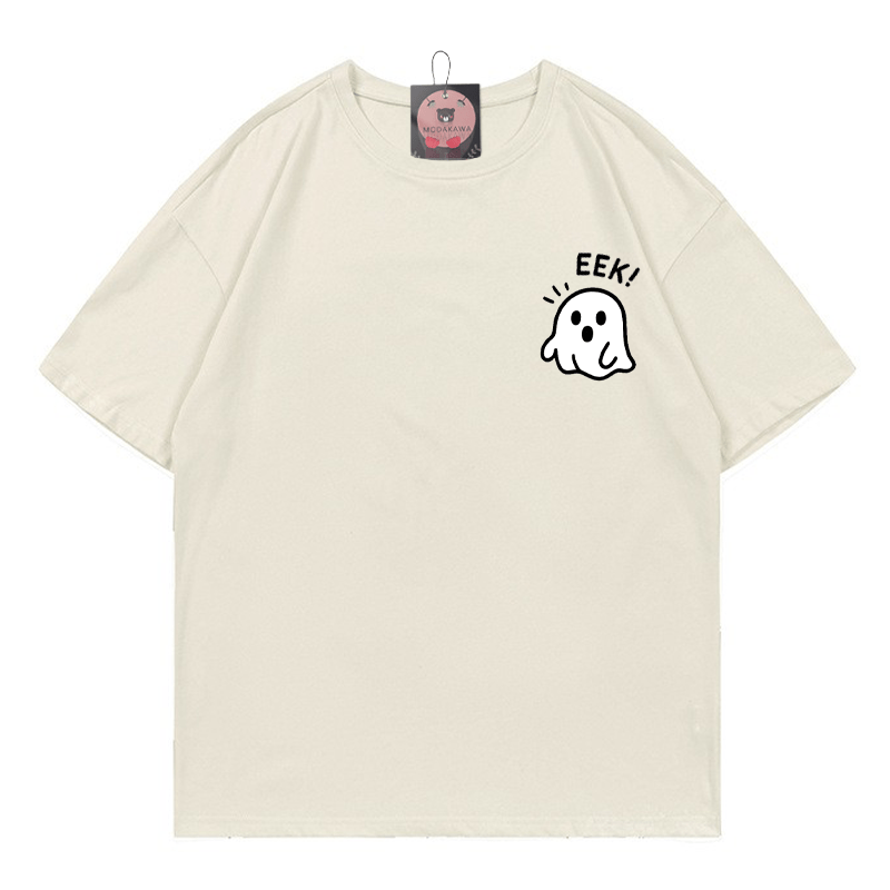 EEKゴーストプリントTシャツ - ベージュ - 5XL - image 2