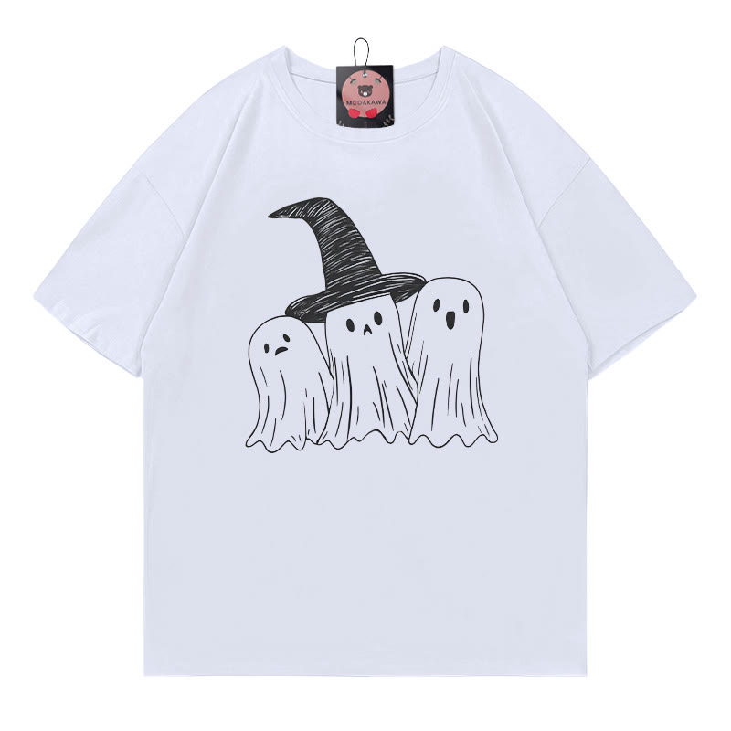 ゴーストプリントTシャツ - White - 5XL - image 2