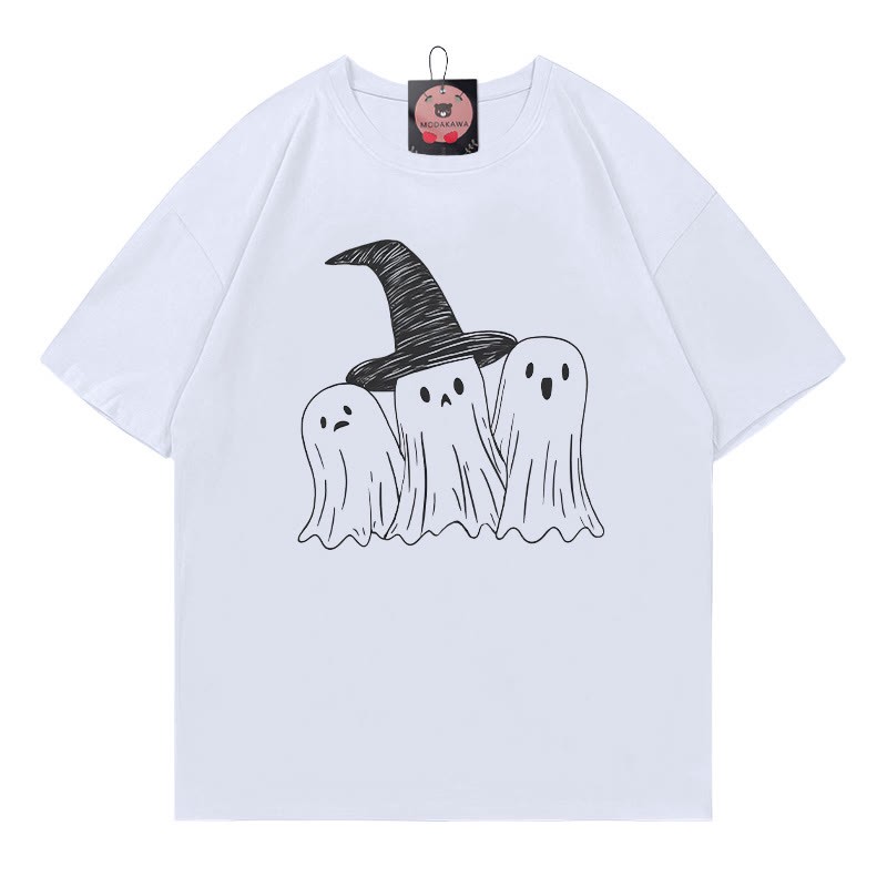 ゴーストプリントTシャツ - White - 5XL - image 2