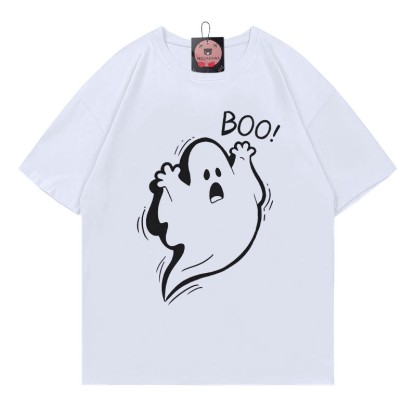 BOOゴーストプリントTシャツ - 白 - 5XL - image 2