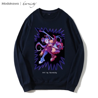 MODAKAWA X karmisty マスクガールプリント ラウンドカラー スウェットシャツ - Black - 5XL - image 1