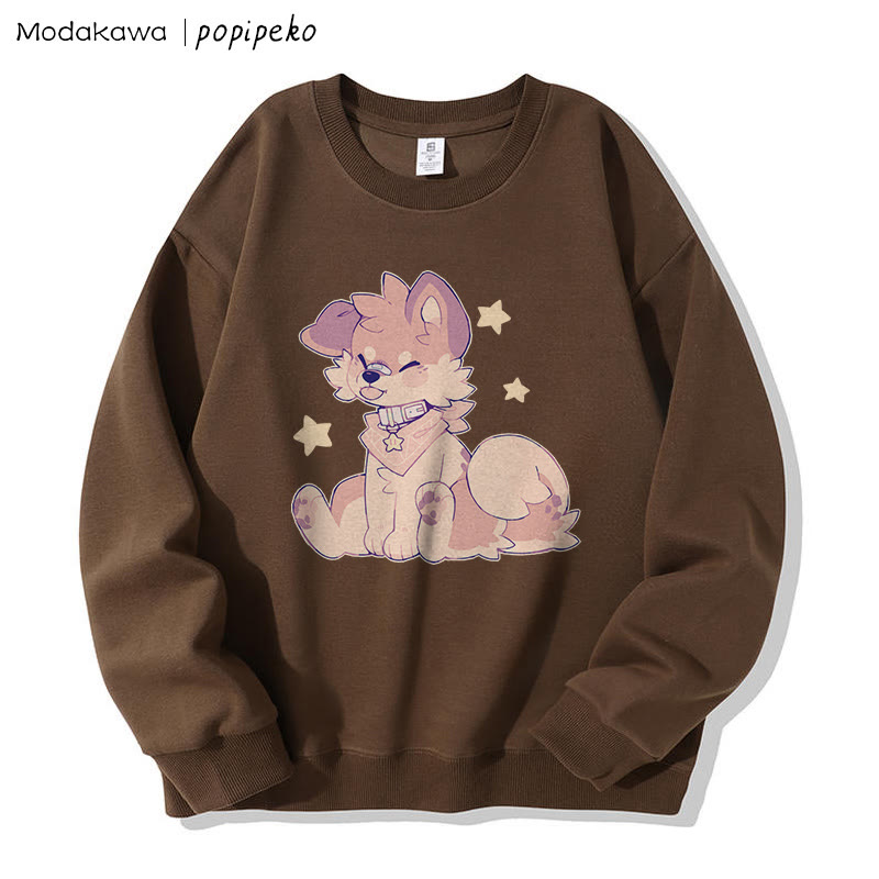 MODAKAWA X popipeko パピープリント ラウンドカラー スウェットシャツ - Brown - 5XL - image 2