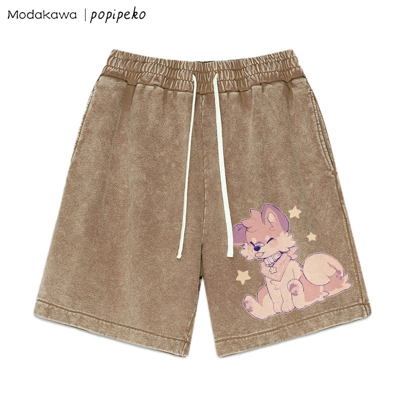MODAKAWA × popipeko パピープリント ヴィンテージウォッシュドショートパンツ - Brown - 3XL - image 3