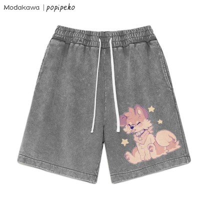 MODAKAWA × popipeko パピープリント ヴィンテージウォッシュドショートパンツ - Grey - 3XL - image 2