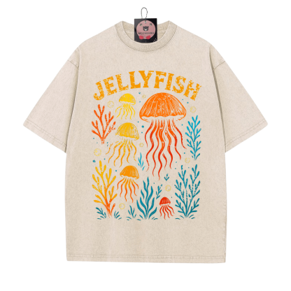 JELLYFISH ヴィンテージウォッシュTシャツ - アプリコット - 5XL - image 2
