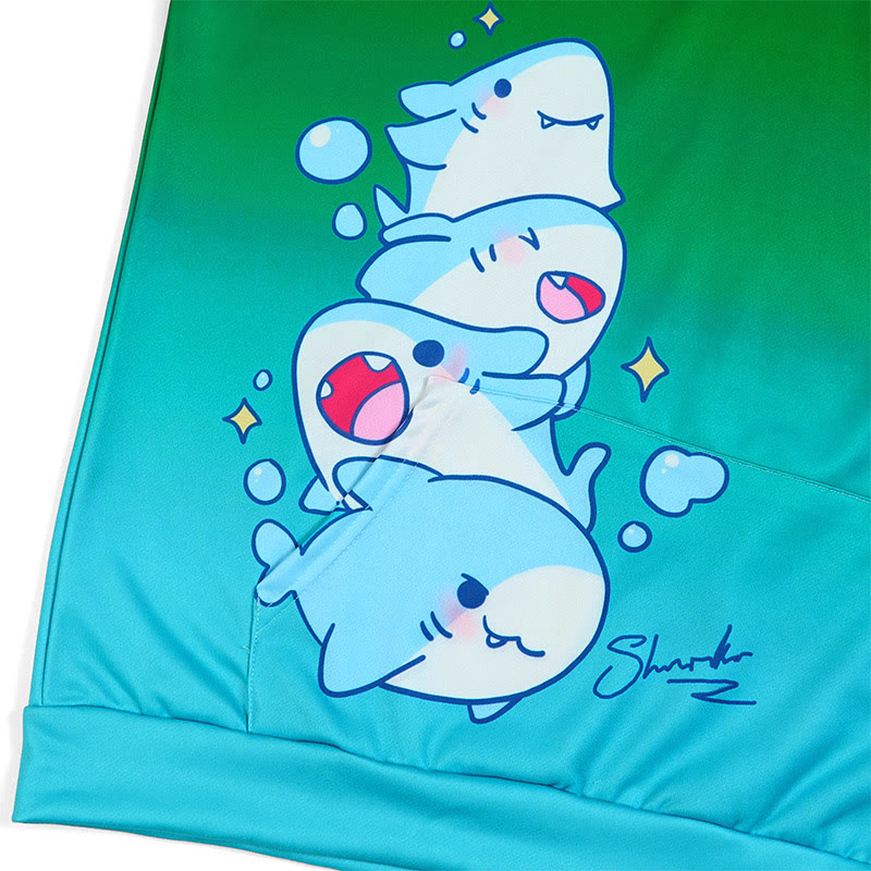 Modakawaシャークレタープリント ルーズパーカー - image 10