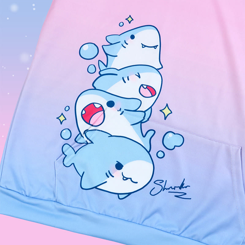 Modakawaシャークレタープリント ルーズパーカー - image 15