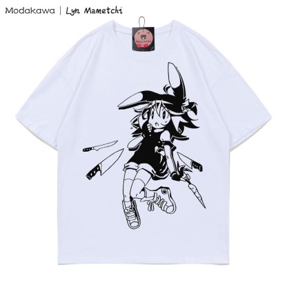 MODAKAWA × Lyn Mametchiナイフフライトゥワードガール プリントTシャツ - 白 - 5XL - image 2