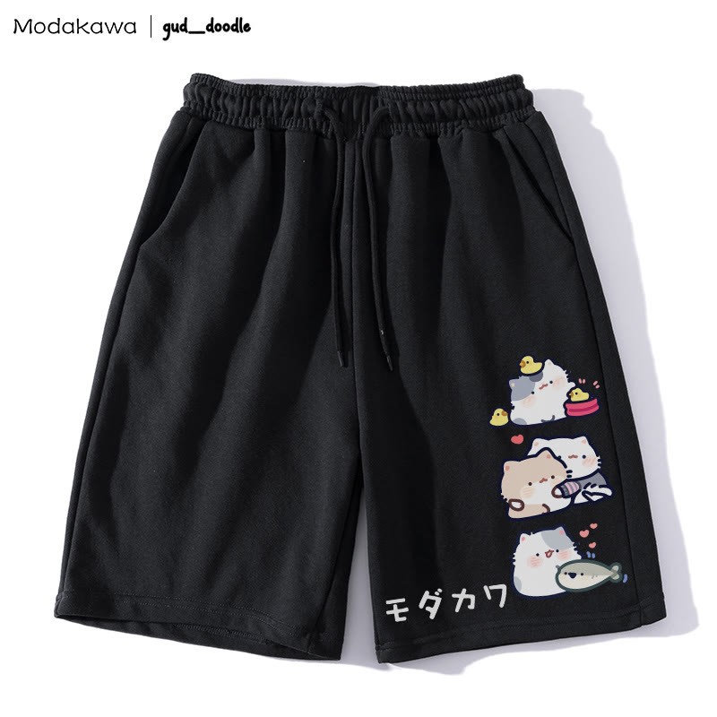 MODAKAWA x gud_doodleキティプリントショートパンツ - 黒 - 5XL - image 2