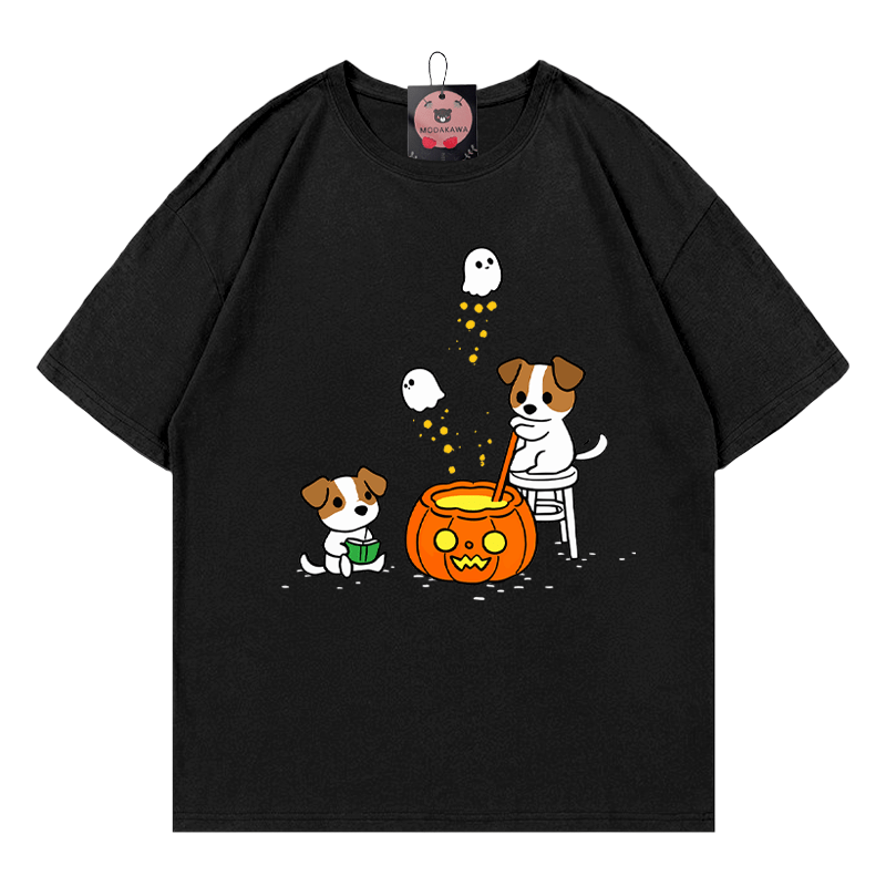 ハウル・オ・ウィーン ブリューパピー パンプキンゴースト グラフィック Tシャツ - 黒 - 5XL - image 3