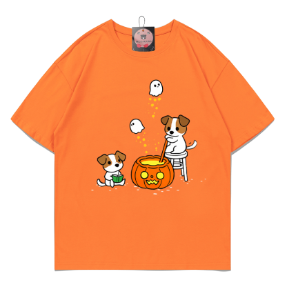ハウル・オ・ウィーン ブリューパピー パンプキンゴースト グラフィック Tシャツ - オレンジ - 5XL - image 4