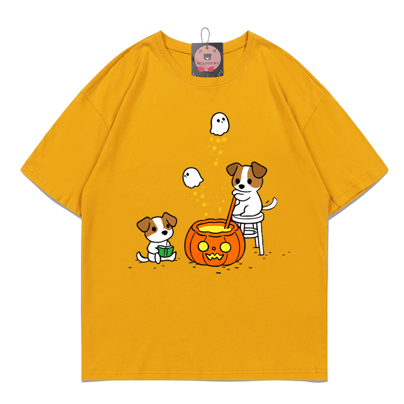 ハウル・オ・ウィーン ブリューパピー パンプキンゴースト グラフィック Tシャツ - 黄色 - 5XL - image 6