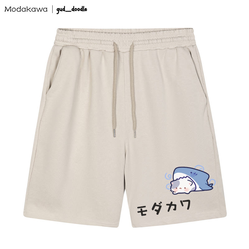 MODAKAWA x gud_doodleシャークキティ グラフィック ショーツ - アプリコット - 5XL - image 2