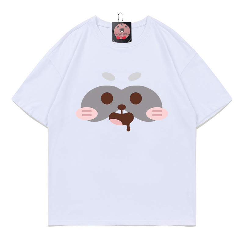 レッサーパンダプリントTシャツ - White - 5XL - image 2