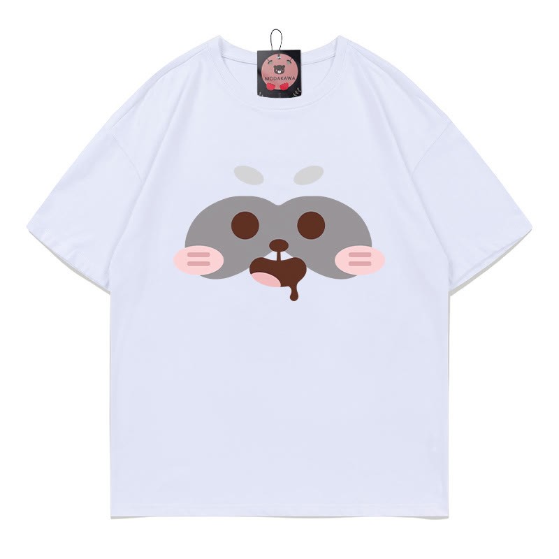 レッサーパンダプリントTシャツ - White - 5XL - image 2