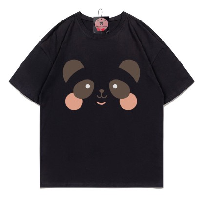 クマプリントTシャツ - Black - 5XL - image 2