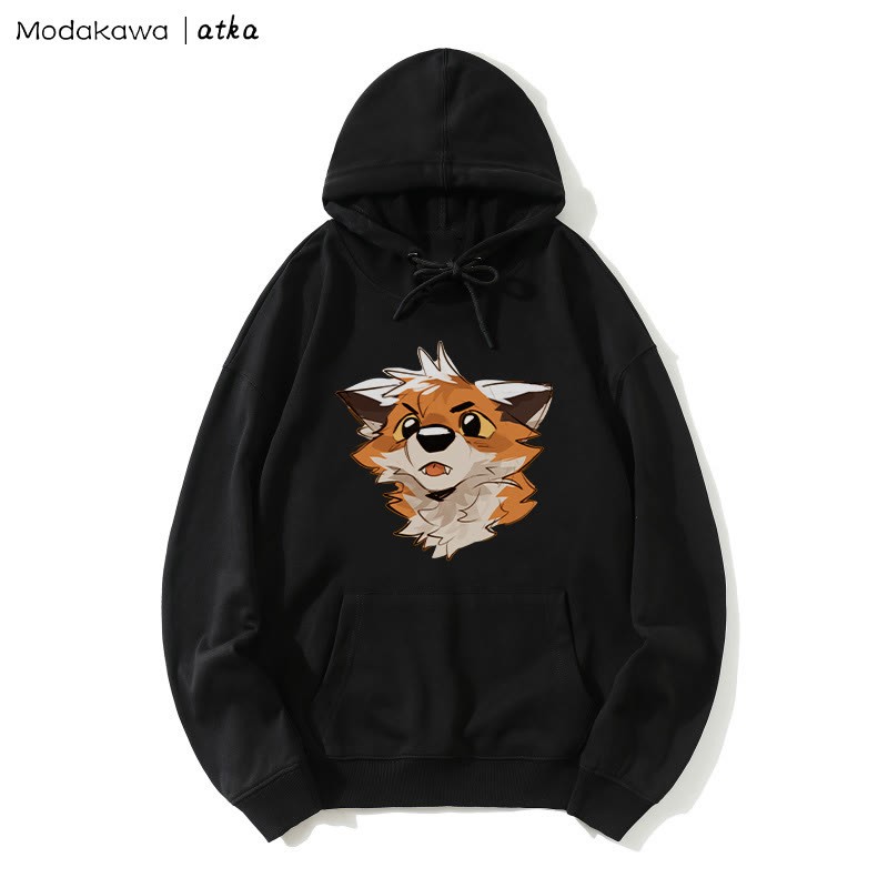 サプライズフォックスグラフィックパーカー - Black - 5XL - image 1