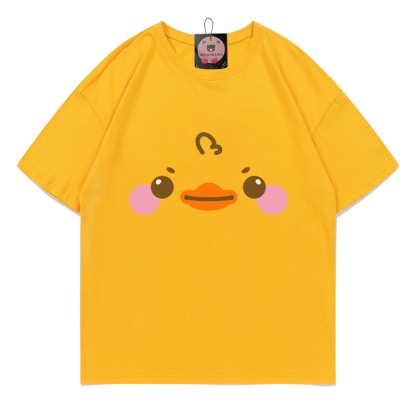 ダックプリントTシャツ - Yellow - 5XL - image 3