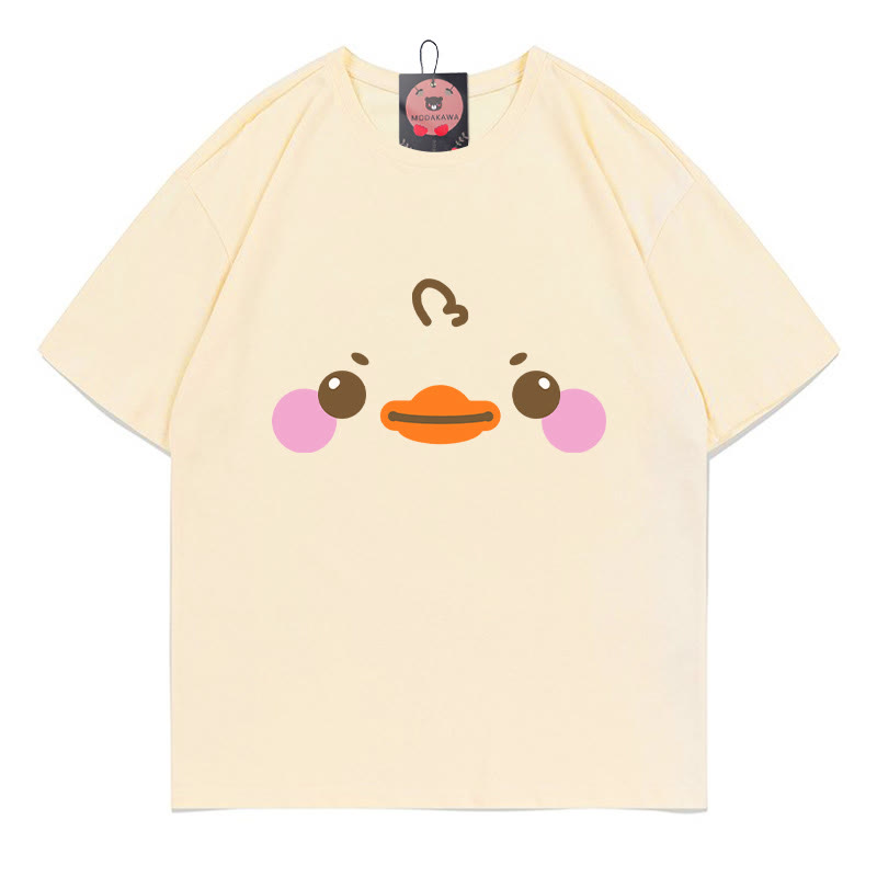 ダックプリントTシャツ - Apricot - 5XL - image 1