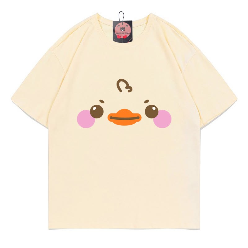 ダックプリントTシャツ - Apricot - 5XL - image 1