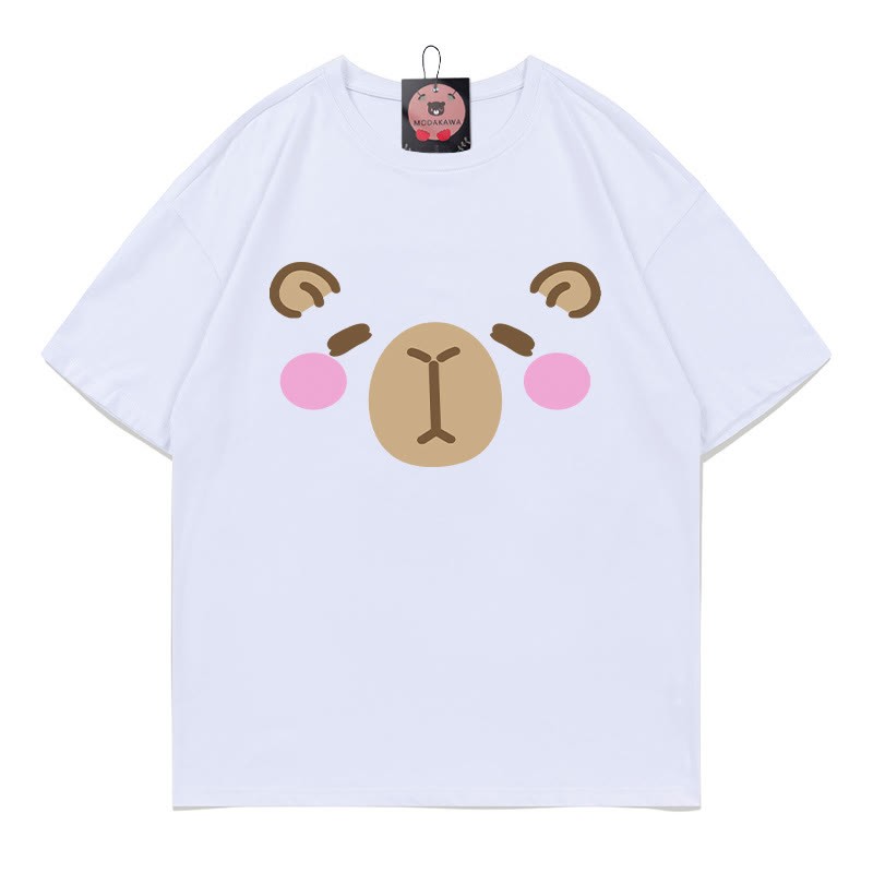 カピバラプリントTシャツ - White - 5XL - image 5