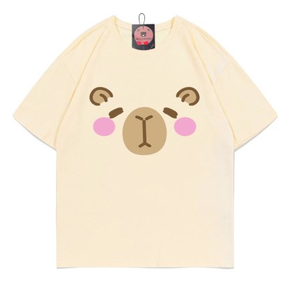 カピバラプリントTシャツ - Apricot - 5XL - image 2