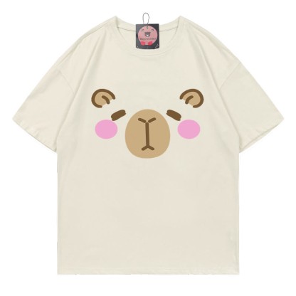 カピバラプリントTシャツ - Beige - 5XL - image 1