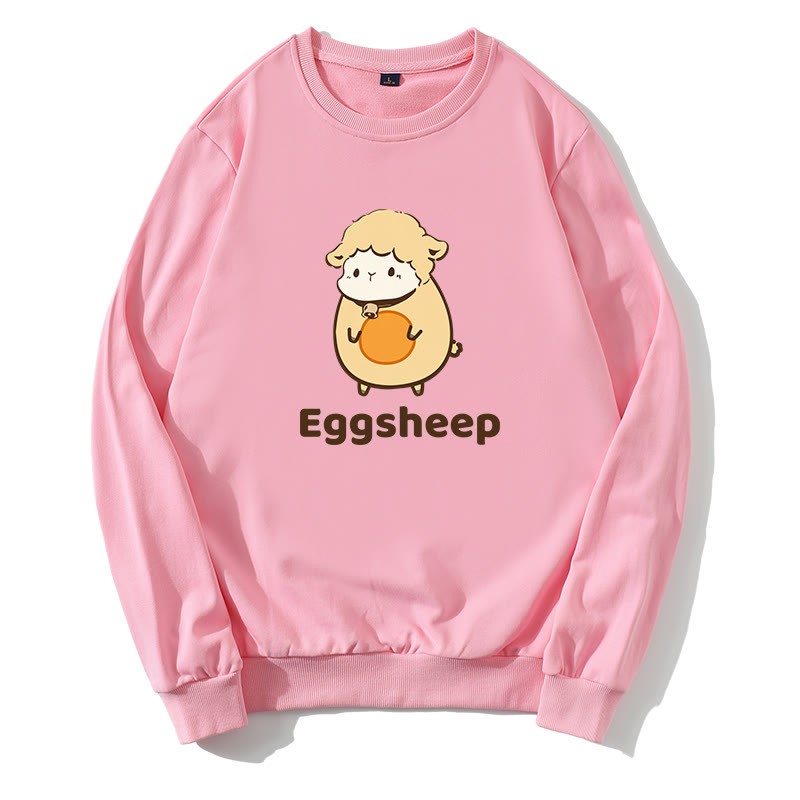 EGGSHEEP エッグシープ グラフィック ラウンドカラー スウェットシャツ - ピンク - 5XL - image 4