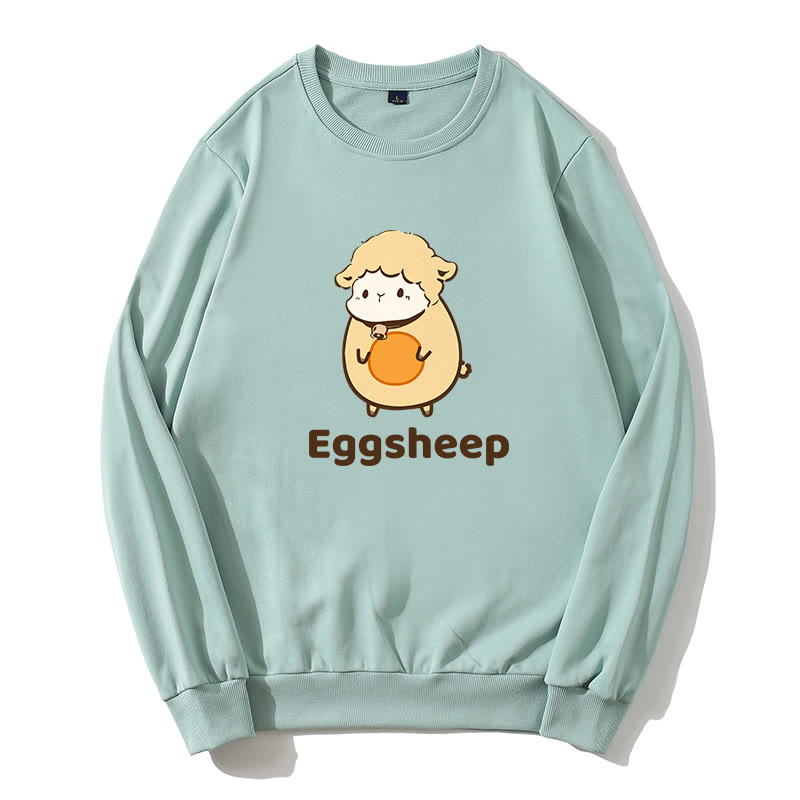 EGGSHEEP エッグシープ グラフィック ラウンドカラー スウェットシャツ - 緑 - 5XL - image 3