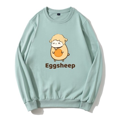 EGGSHEEP エッグシープ グラフィック ラウンドカラー スウェットシャツ - 緑 - 5XL - image 3