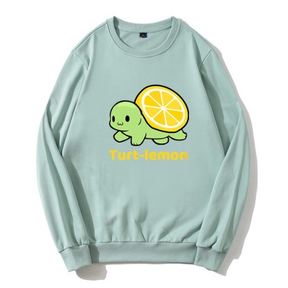 TURT-lEMON タートルレモングラフィック ラウンドカラー スウェットシャツ - 緑 - 5XL - image 1