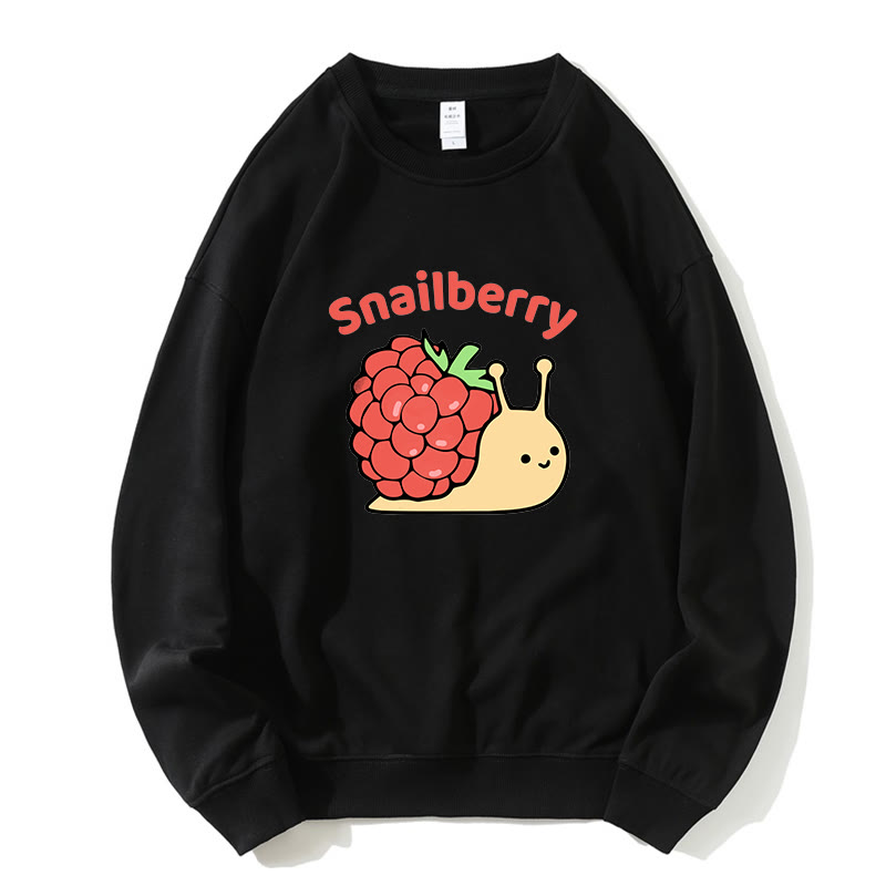 SNAILBERRY スネイルベリー グラフィック ラウンドカラー スウェットシャツ - 黒 - 5XL - image 4