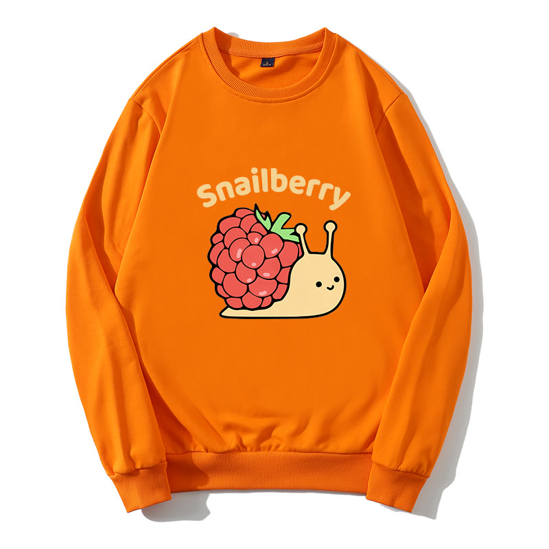 SNAILBERRY スネイルベリー グラフィック ラウンドカラー スウェットシャツ - オレンジ - 5XL - image 2