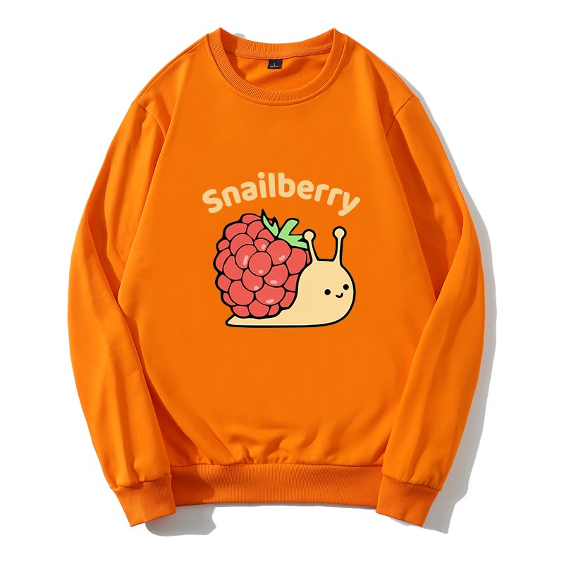 SNAILBERRY スネイルベリー グラフィック ラウンドカラー スウェットシャツ - オレンジ - 5XL - image 2