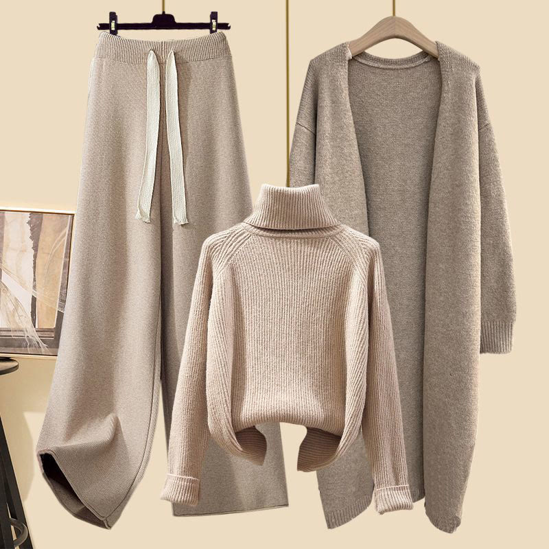 カーディガン ニット セーター パンツ 3点セット - セットA - 3XL - image 1