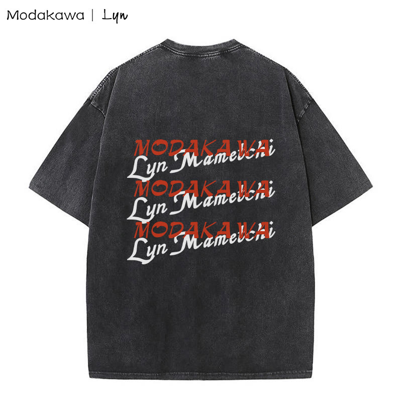 MODAKAWA X Lyn Kitty Girl プリント ヴィンテージウォッシュTシャツ - image 4