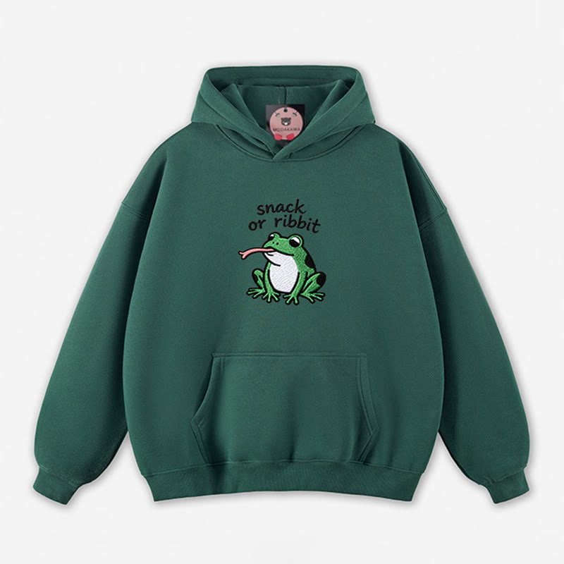 スナック・オア・リビット カエル柄ルーズパーカー - Green - 5XL - image 2