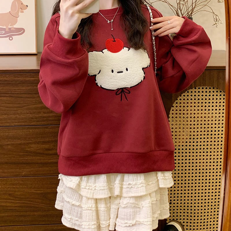 アップルパピー ラウンドカラー スウェットシャツ - image 1