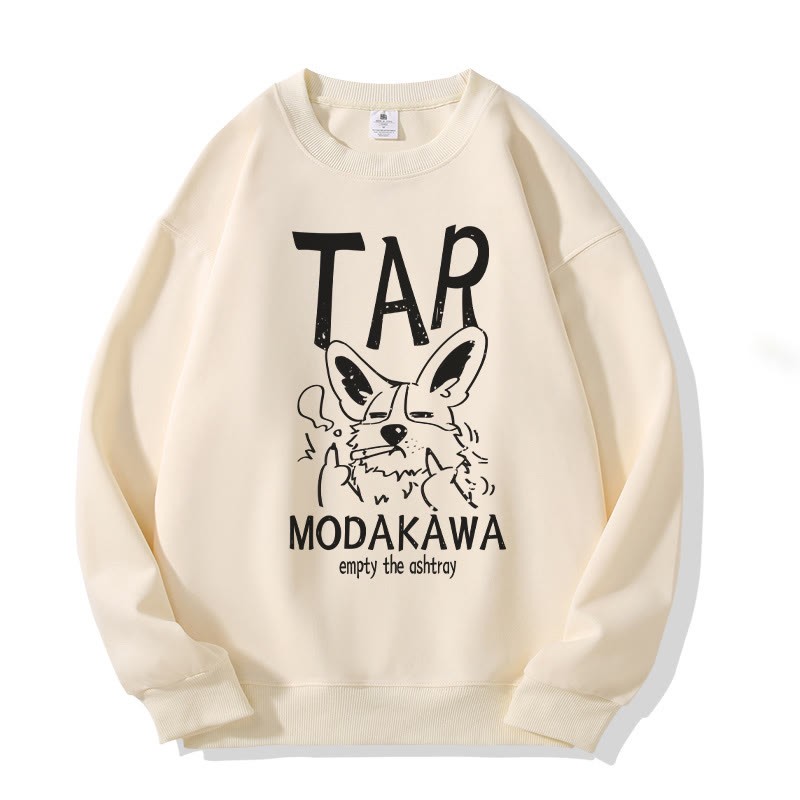 MODAKAWA TAR グランピー・スモーキング・パピー グラフィック ユニセックス スウェットシャツ - Beige - 5XL - image 1