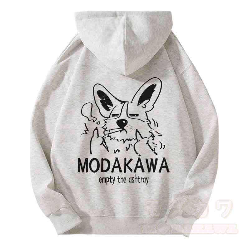 MODAKAWA TAR グランピー・スモーキング・パピー グラフィック フリース 裏地 ジップアップ パーカー スウェットシャツ - グレー - 5XL - image 2