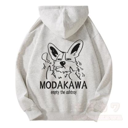 MODAKAWA TAR グランピー・スモーキング・パピー グラフィック フリース 裏地 ジップアップ パーカー スウェットシャツ - グレー - 5XL - image 2
